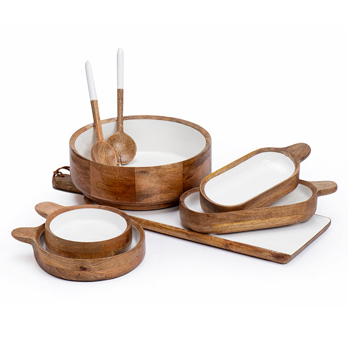 קערה עגולה בינוני סדרת ווד