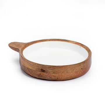 קערה עגולה בינוני סדרת ווד