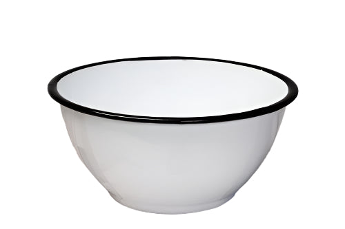 קערה אימייל לבן גדולה