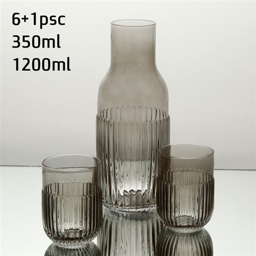 סט קנקן + כוסות גלוסי בלאק