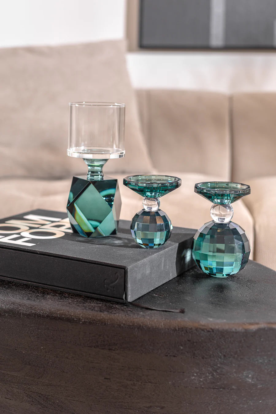 פמוט יהלום עגול בלו