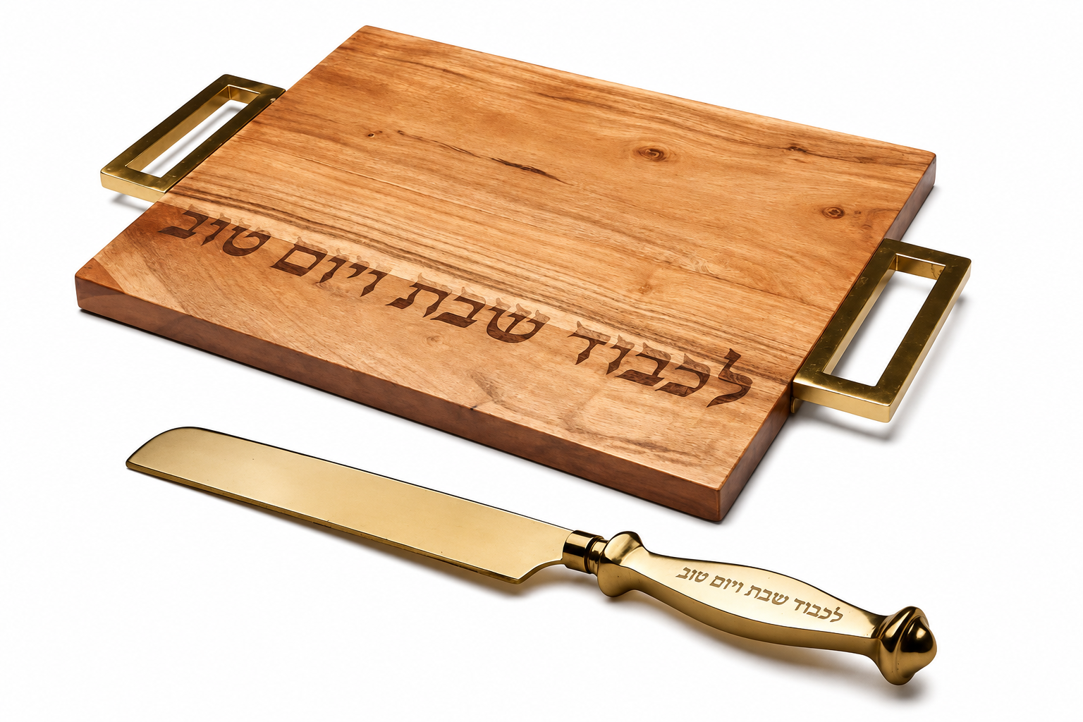 קרש שבת + סכין גולד ווד