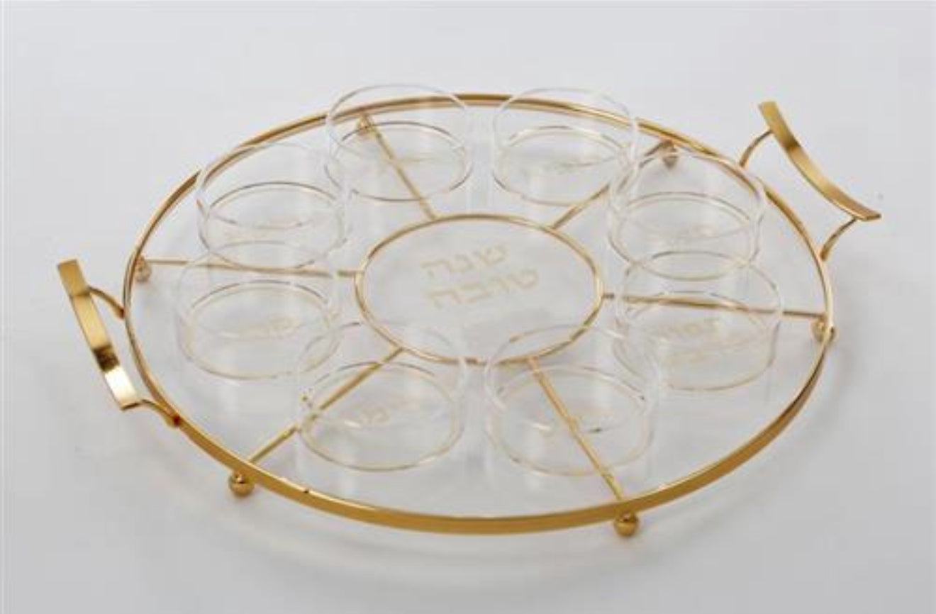 מגש ראש השנה אקרילי זהב