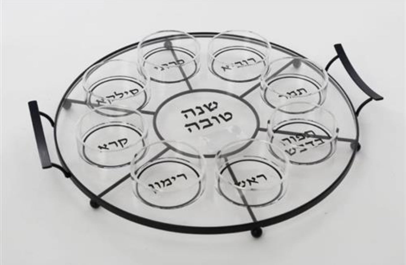 מגש ראש השנה אקרילי שחור