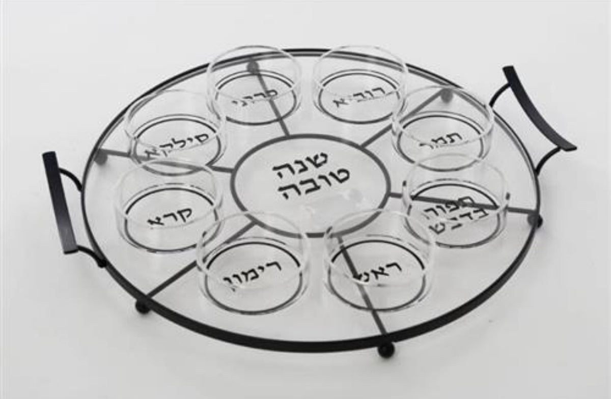 מגש ראש השנה אקרילי שחור