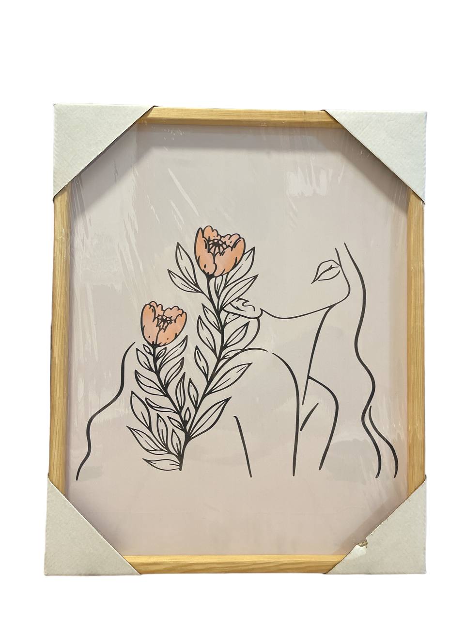 סרטוט אישה פרח כתום