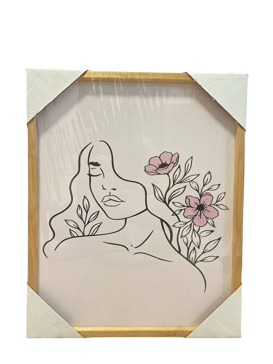 סרטוט אישה פרח ורוד