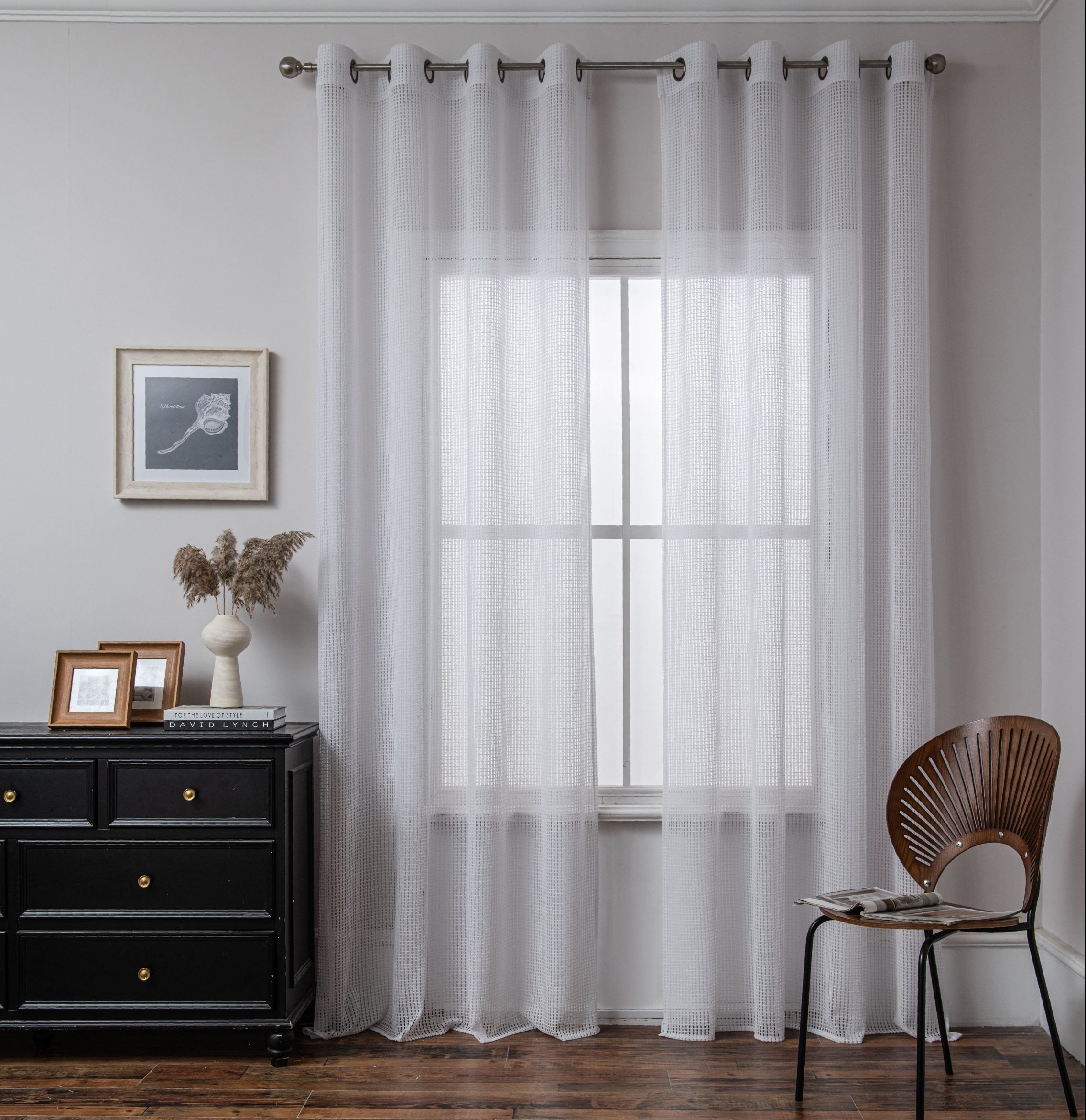 וילון מרלין לבן